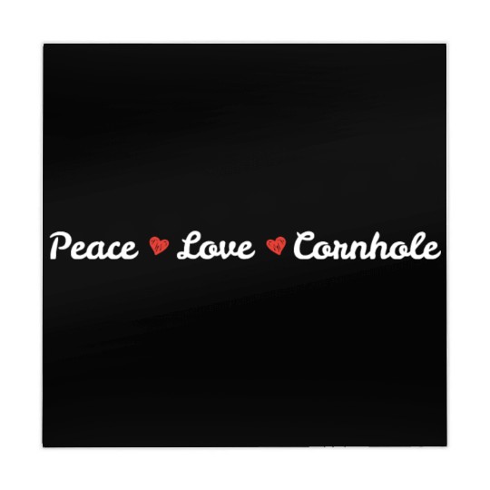 Peace love cornhole heart Mahjong Mats