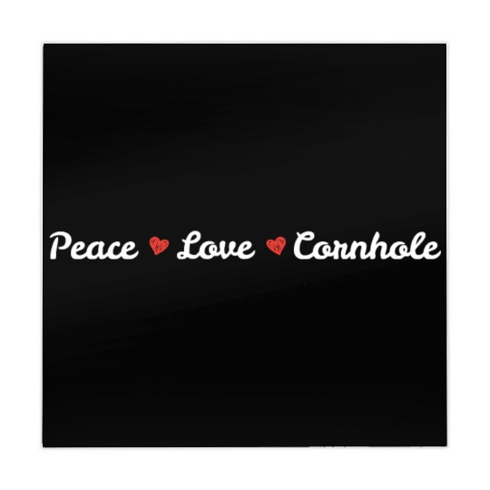 Peace love cornhole heart Mahjong Mats