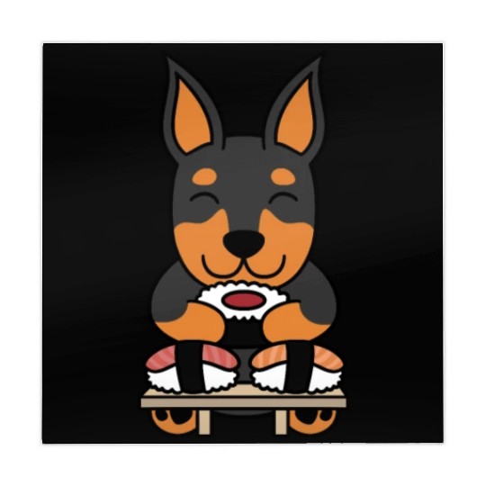 Sushi Lover Doberman Mahjong Mats