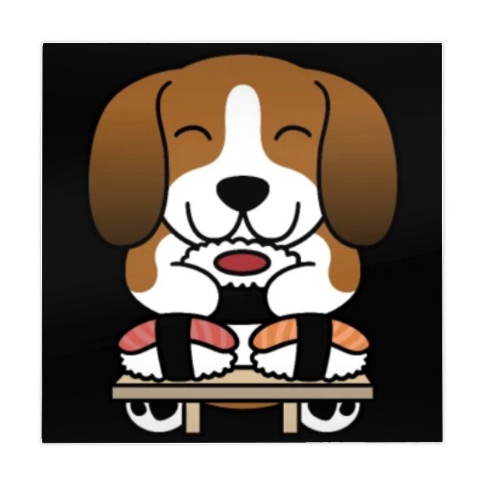 Sushi Lover Basset Hound Mahjong Mats