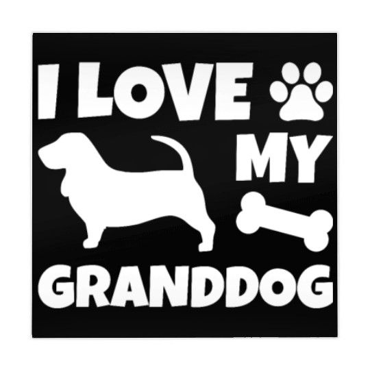I Love My Granddog Basset Hound Mahjong Mats
