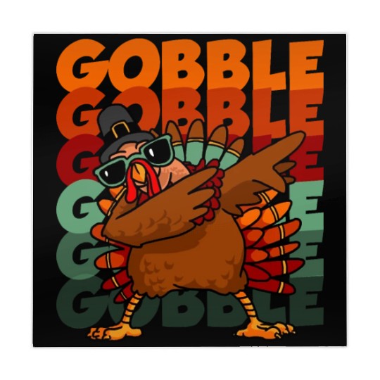 Dabbing Turkey Thanksgiving Gobble Gobble Yall Mahjong Mats
