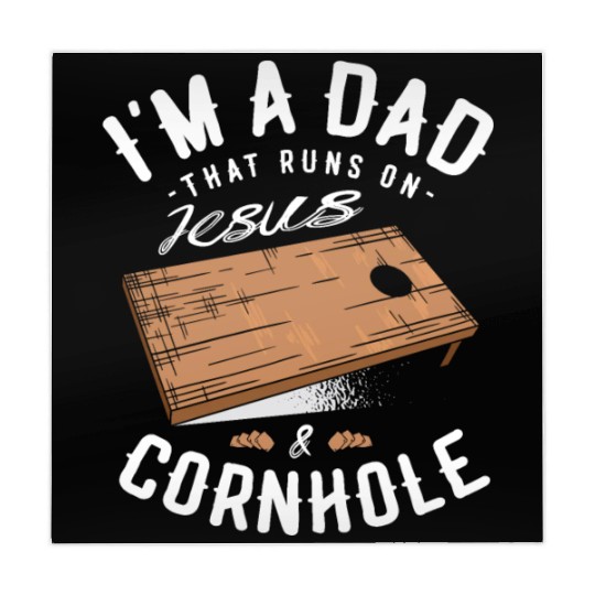 A Dad That Runs On Jesus And Cornhole Christian Mahjong Mats