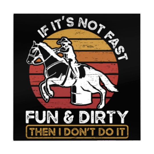 Fun And Dirty Barrel Racing Equestrian Horse Mahjong Mats