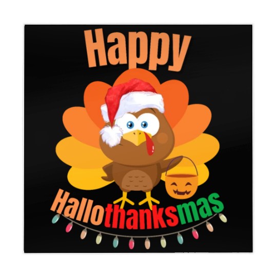 Happy Hallothanksmas Trick or Treat Santa Turkey Mahjong Mats