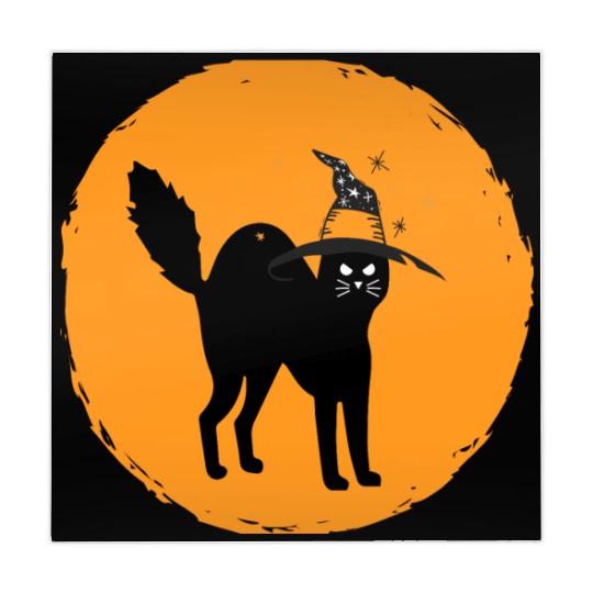 black cat best Halloween scary Mahjong Mats for Women