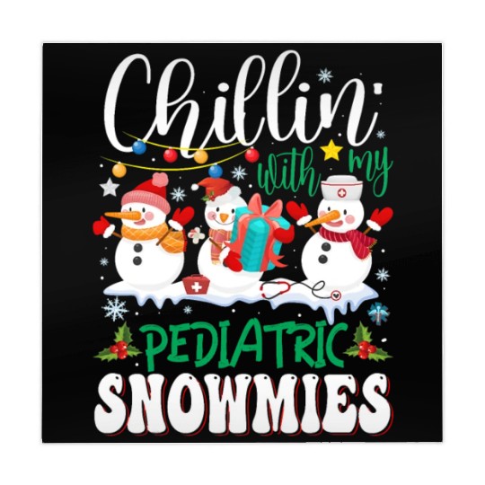Chillin With My Pediatric Snowmies Christmas Light Mahjong Mats