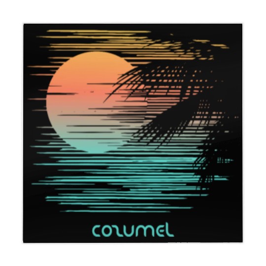 Artistic Cozumel Mexico Palm Tree Vacation Mahjong Mats