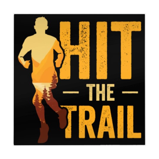 Running in Woods Trail Running Runner Jogging Mahjong Mats