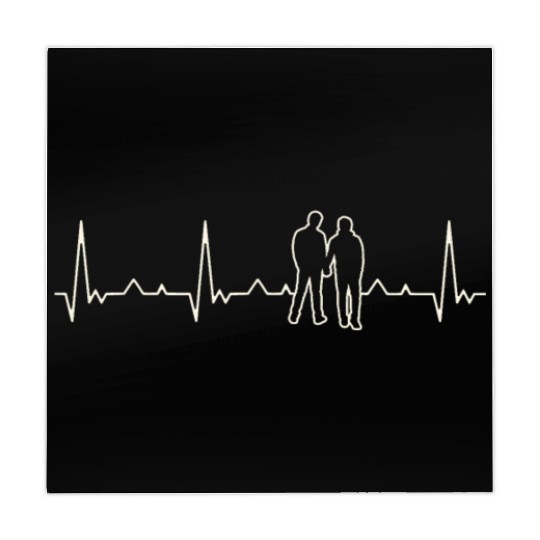 Gay Couple Romantic Holding Hands. Heart. Love. Mahjong Mats