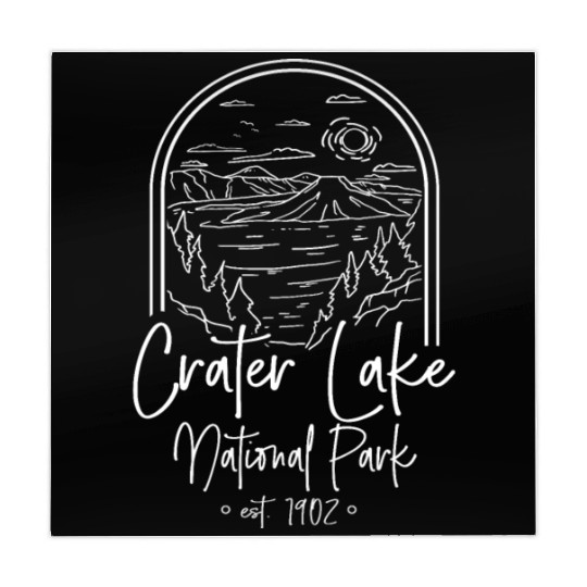 Crater Lake National Park Est. 1902 Crater Lakecas Mahjong Mats