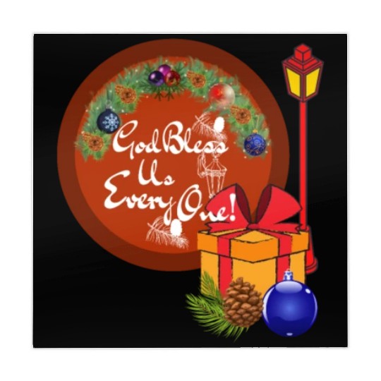 Cute A Christmas Carol God Bless Us Everyone Lamp Mahjong Mats