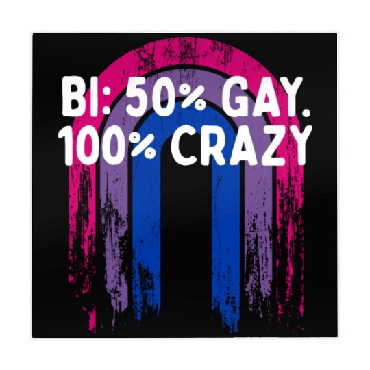 Bi 50% Gay100% Crazy Bisexual Pun Bi Pride Joke Mahjong Mats
