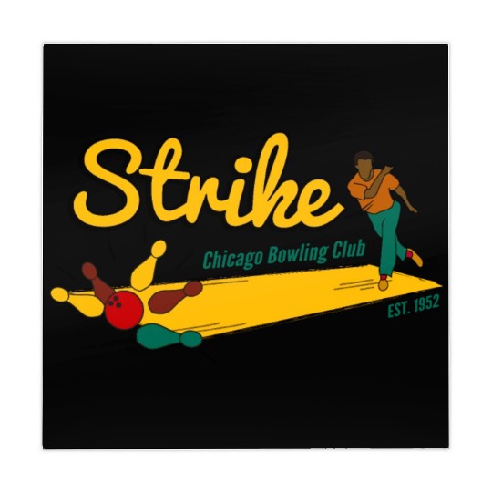 Retro Bowling Mahjong Mats Strike