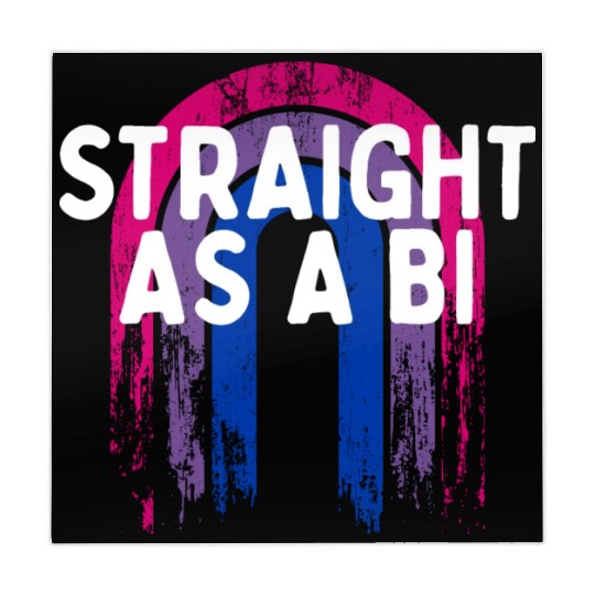 Straight as a Bi Bisexual Sayings Bi Pride Quotes Mahjong Mats