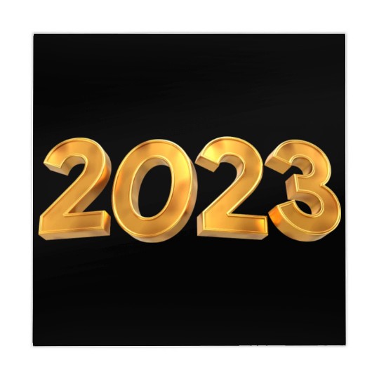 happy new year 2023 gold text with transparent Mahjong Mats