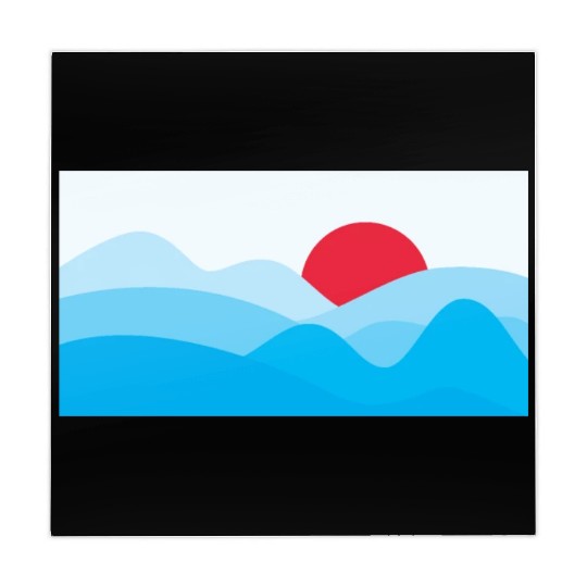 Minimalist Sun Light Blue Mahjong Mats