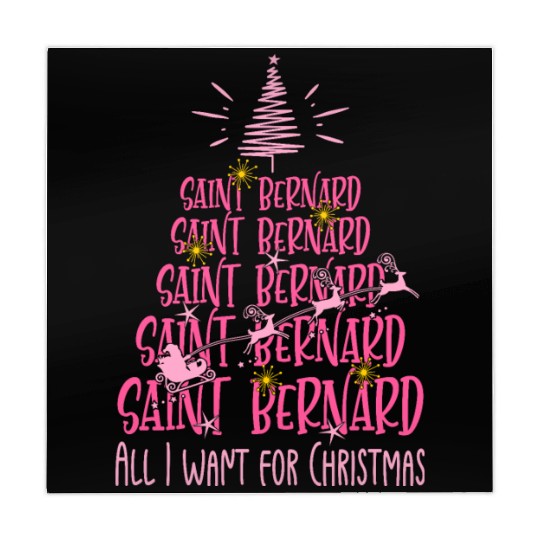 Saint Bernard Christmas Dog breed Christmas Tree Mahjong Mats