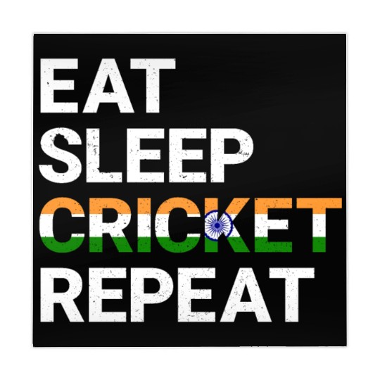 Eat Sleep Cricket Repeat IND Flag Sports Gift Mahjong Mats