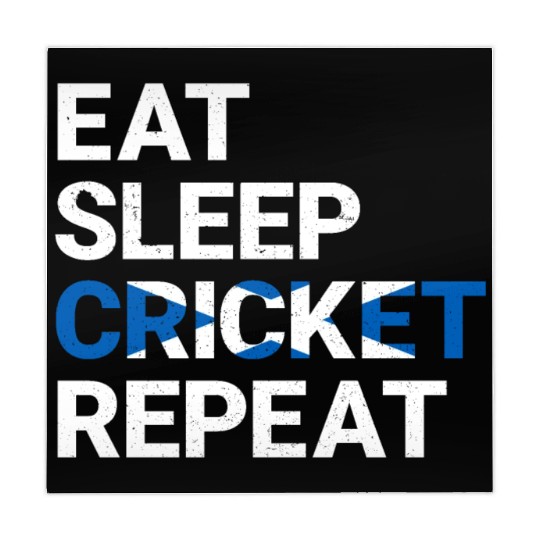 Eat Sleep Cricket Repeat Scotland Flag Sports Gift Mahjong Mats