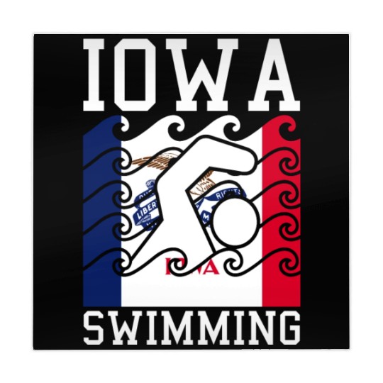 Iowa Flag Swimming Team Swim Swimmer US State Mahjong Mats