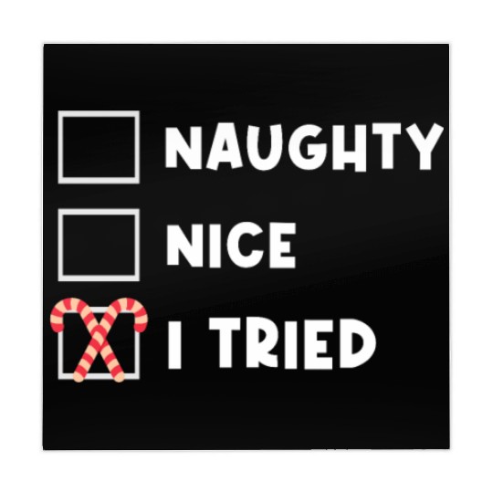 Candy Cane Naughty, Nice, I Tried Checklist Mahjong Mats