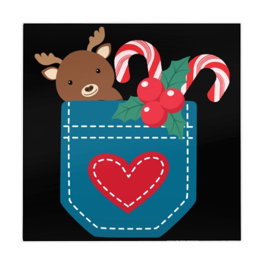 Christmas moose peppermint pocket Mahjong Mats