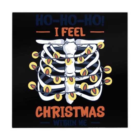 Christmas Holiday Skeleton Rib Cage Radiology Mahjong Mats