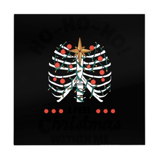 Christmas Holiday Skeleton Rib Cage Radiology Mahjong Mats