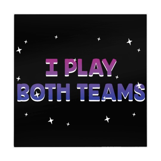 I Play Both Teams Bisexual LGBTQ Bi Pride Dating Mahjong Mats