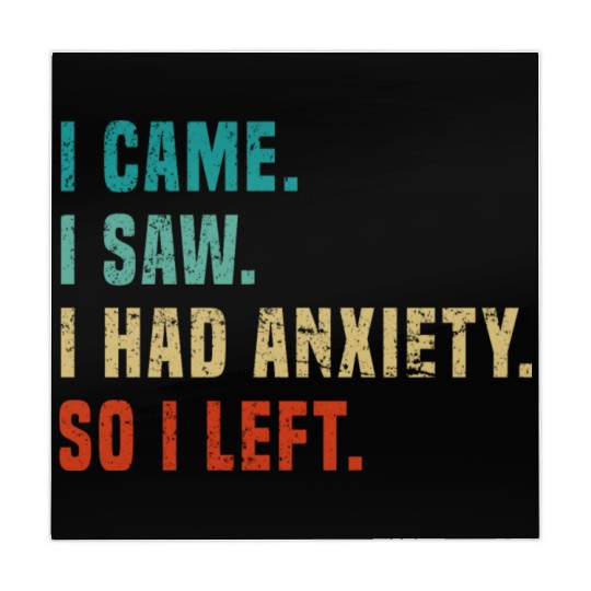 Vintage I Came I Saw I Had Anxiety So I Left Funny Mahjong Mats