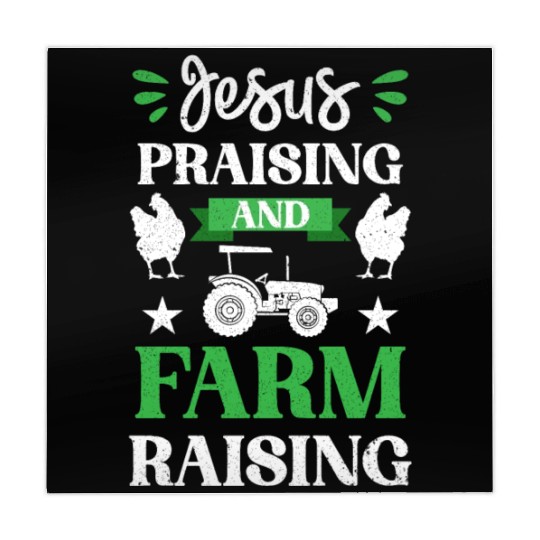 Funny Farming Jesus Praising Farm Raising Farmer Mahjong Mats