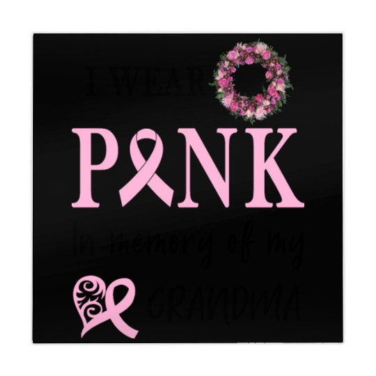 I WEAR PINK IN MEMORY OF MY GRANDMA Mahjong Mats