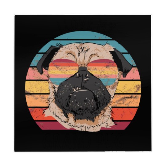 Pug Grandparents I Love My Grand Pug Mahjong Mats