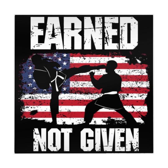 Earned Not Given! Karate Fighter Martial Arts Mahjong Mats