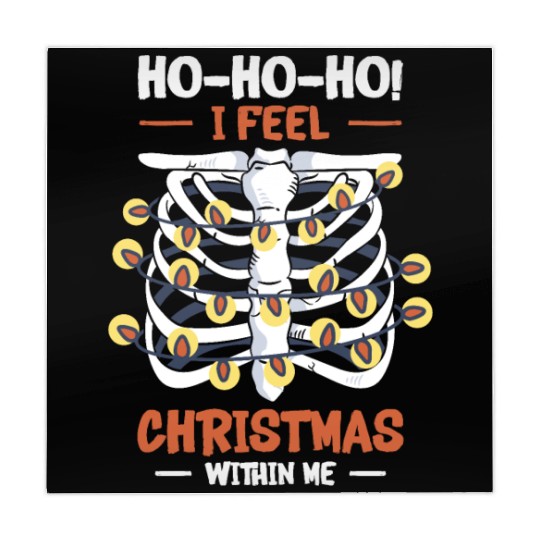 Christmas Holiday Skeleton Rib Cage Radiology Mahjong Mats