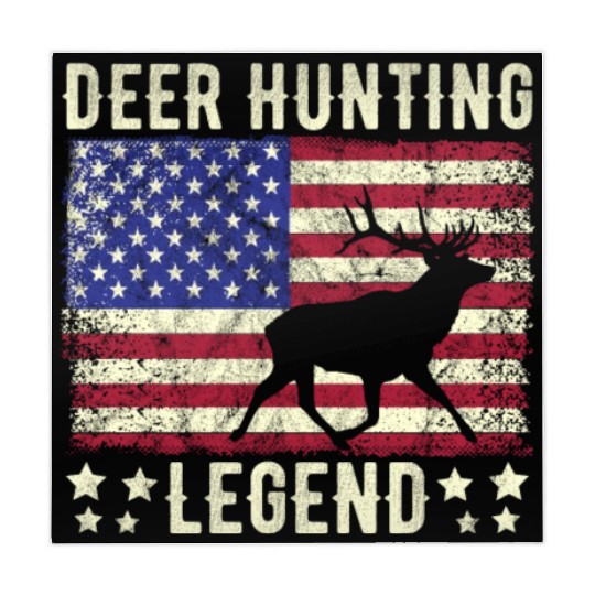 Deer Hunting Legend American Flag Mahjong Mats