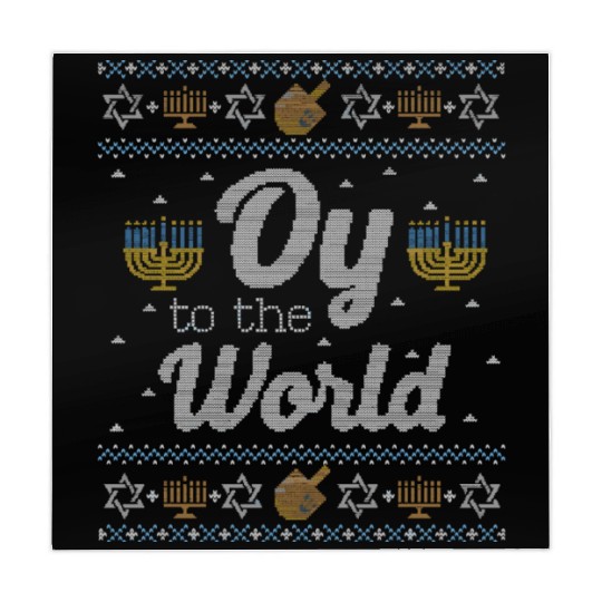 Funny Ugly Hanukkah Oy To The World Mahjong Mats