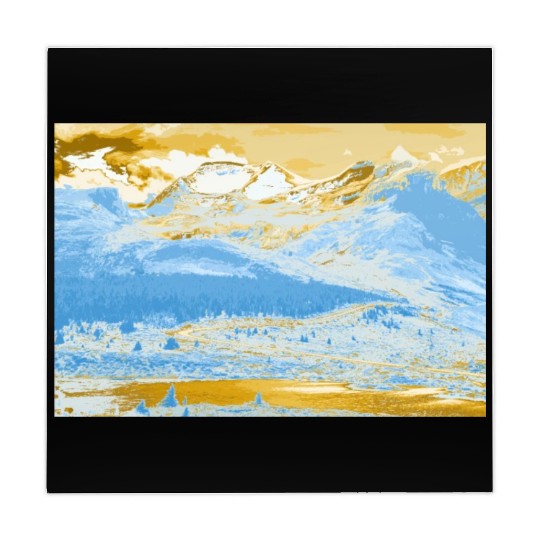 Golden Blue Mountain Lake Mahjong Mats