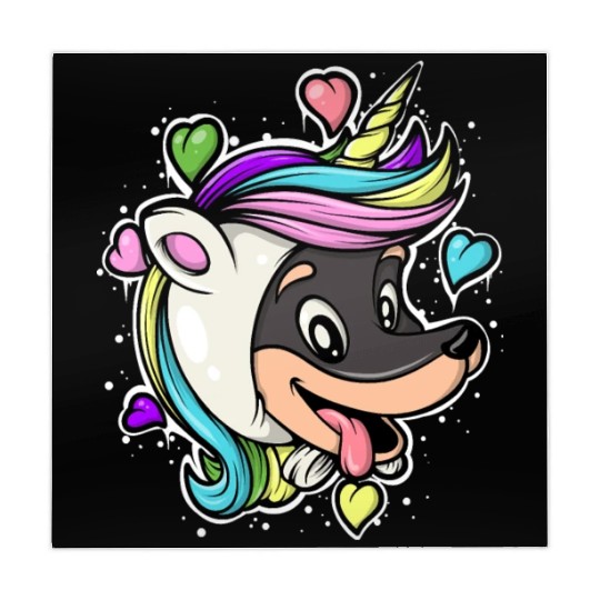 Unicorn Doberman Pinscher Funny Dog Lover Design Mahjong Mats