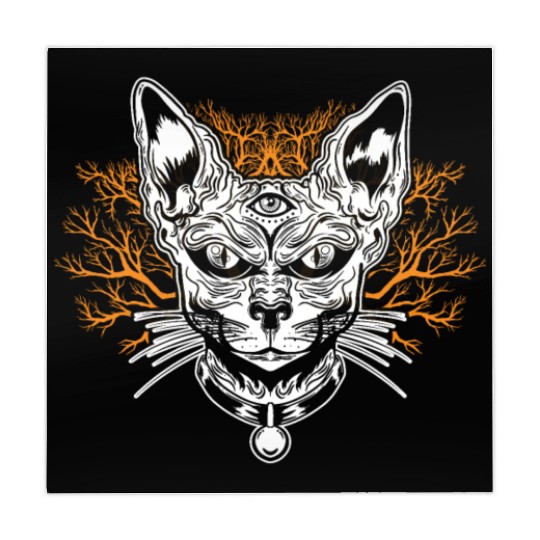 Goth Cat Concert Festivals Black Heavy Death Metal Mahjong Mats
