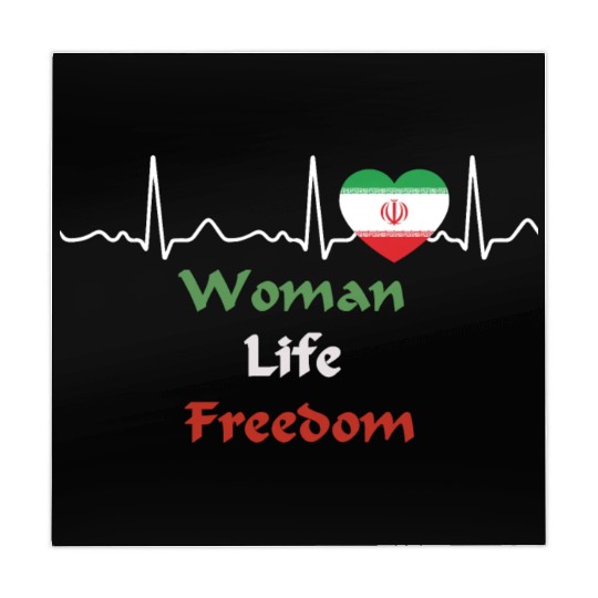 Iran - heartbeat, heart line, woman, life, freedom Mahjong Mats