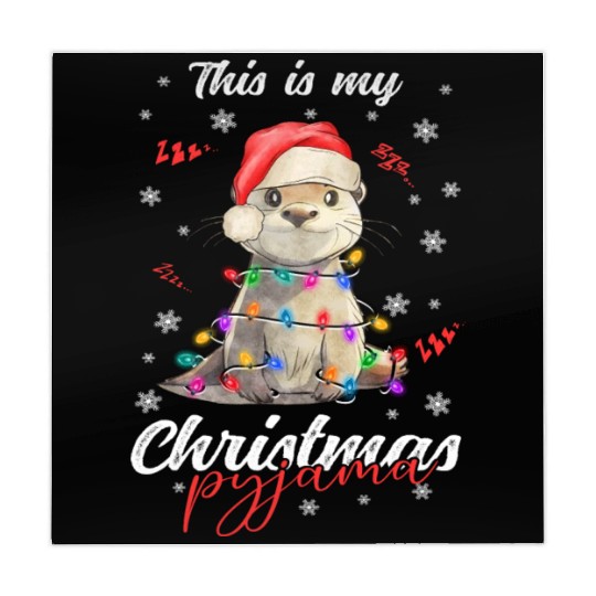 Winter Christmas Pyjama Otter Mahjong Mats