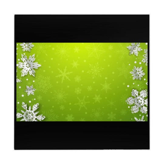 Winter Snowflakes Green Pattern Mahjong Mats