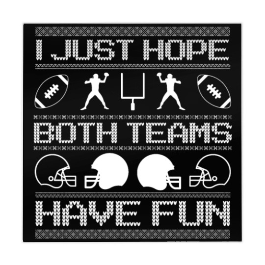 I Just Hope Both Teams Have Fun Ugly Xmas Football Mahjong Mats