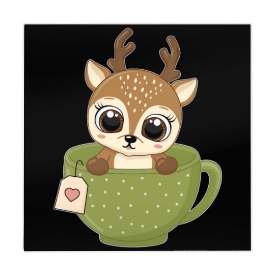 Girls Baby reindeer in cup Christmas kid gifts Mahjong Mats