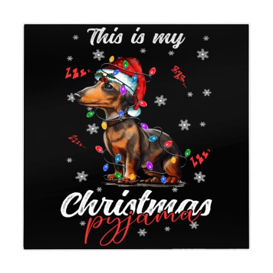 Winter Christmas Pyjama Dachshund Mahjong Mats