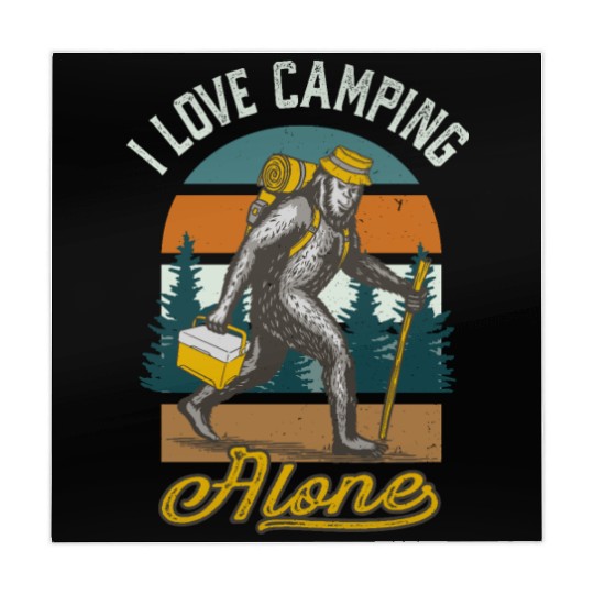 I Love Camping Solo Bigfoot Sasquatch Mahjong Mats