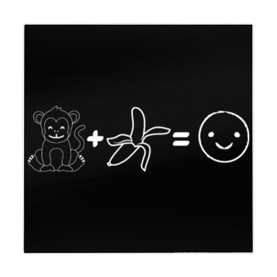 Monkey + Banana = Happy Monkey Funny Orangutan Mon Mahjong Mats