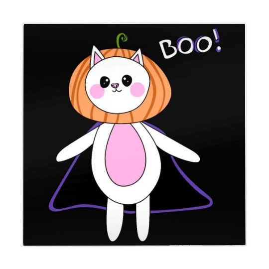 cute cat in halloween melon costume Mahjong Mats